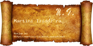 Martini Izidóra névjegykártya